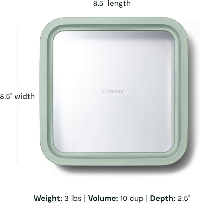 Caraway Glass Food Storage, 10 Cup Glass Container, Ceramic Coated Food - Image 3