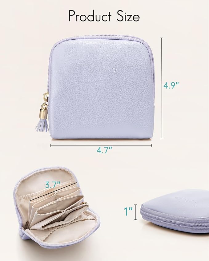 Vlando Small Jewelry Travel Case, Jewelry Pouch Bags - Image 3