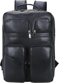STAR VISTA Angelo 17.3" Premium Calfskin Leather Laptop Backpack by STARVISTA