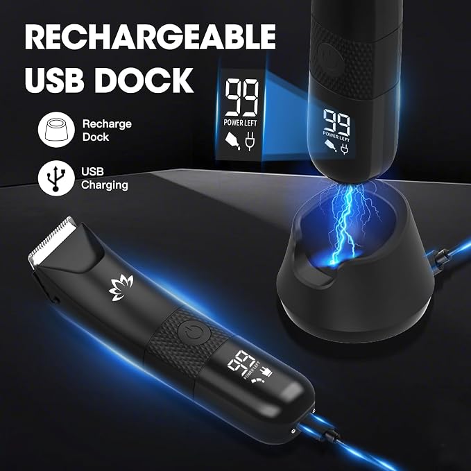 RESUXI Manscape Ball Trimmer for Men, Body& Pubic Hair Trimmer and Groin Hair - Image 4