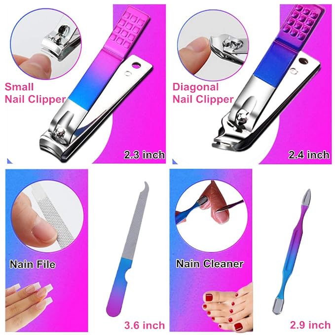 7pcs Manicure set, Nail Clippers Kit, Stainless Steel Manicure Kit, Nail - Image 4