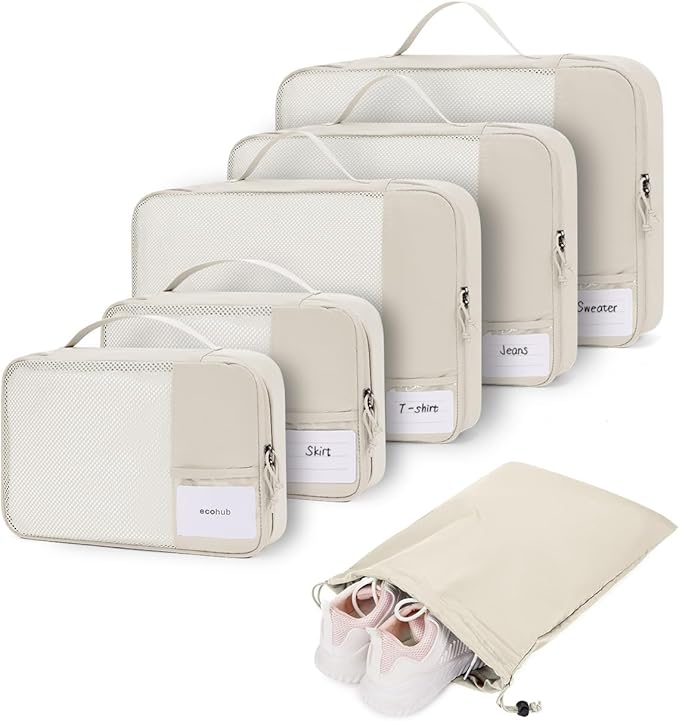 ECOHUB 4 Set /6 Set Packing Cubes by ECOHUB