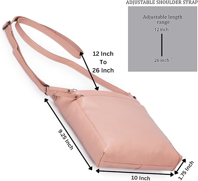 Small Soft Genuine Leather Crossbody Purse Women’s Sling Crossover Shoulder - Image 2