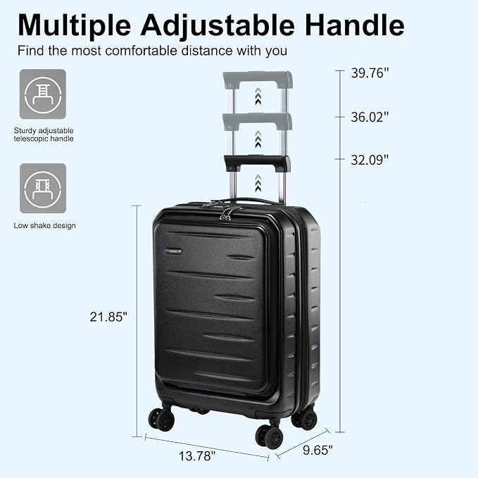 Expandable Carry On Luggage Airline Approved, 20 Inch Lightweight ABS+PC Hard - Image 9