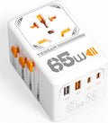 TESSAN Universal Travel Adapter, 65W GaN International Plug Adaptor by TESSAN
