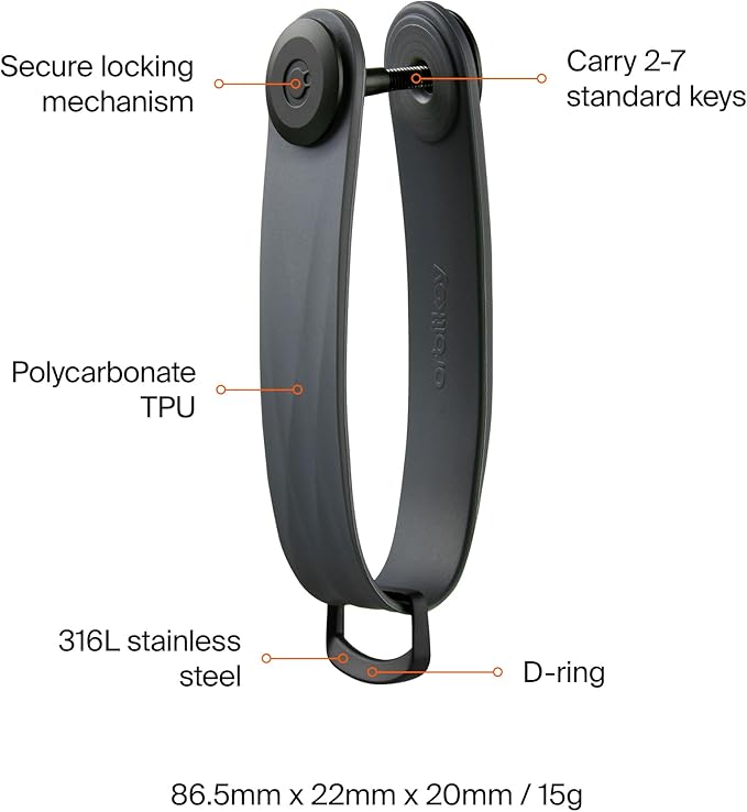 Orbitkey New Active Key Organizer Lite w/updated D-Ring | Weather Resistant - Image 5