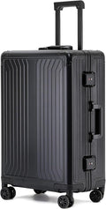 Metal all aluminum carry-on suitcase 20 "hard face, TSA lock and rotating wheel by XZSP+AISU