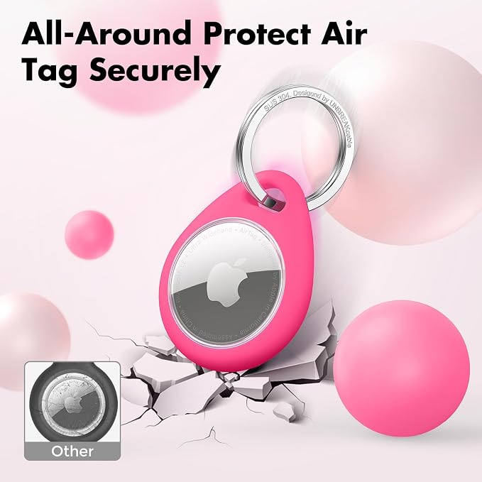 UNBREAKcable 4 Pack Holder for Apple AirTag Protective Case Waterproof TPU Shell - Image 4