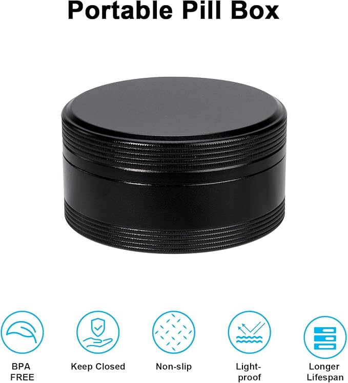 Portable Pill Box Metal Pill Case - Image 7