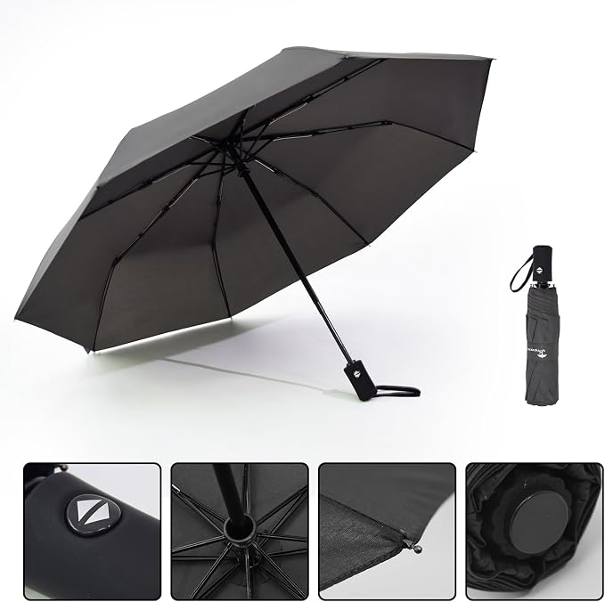 SY COMPACT Travel Umbrella Windproof Automatic Umbrellas Small Compact UV Sun - Image 3