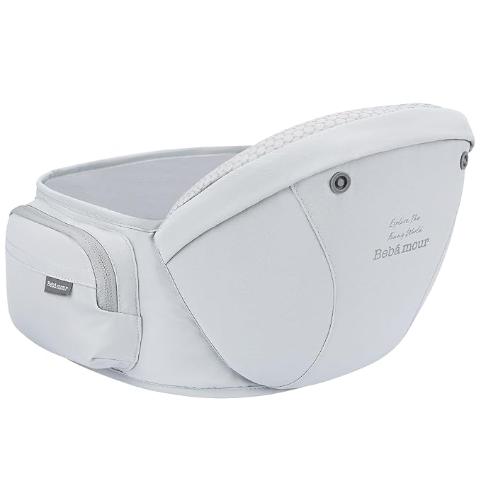 Bebamour Baby Carrier with Hip Seat, All-Position Breathable Mesh Hip Seat & - Image 7