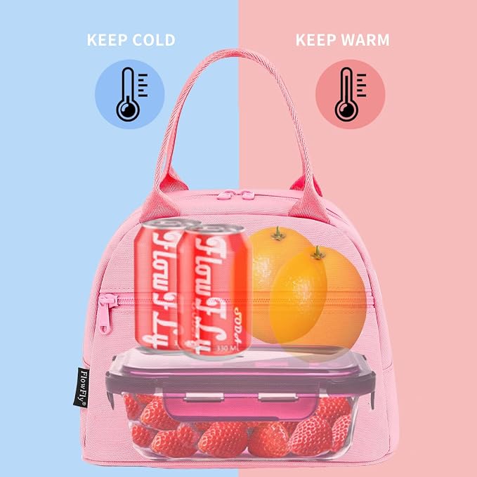 FlowFly Lunch Bag for Women Insulated Lunch Box Corduroy Lunch Tote Cooler for - Image 2