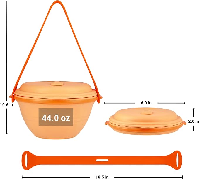 kūpaa Bowl & Carrier Duet – Microwave Safe Silicone Lunch Box - Image 5
