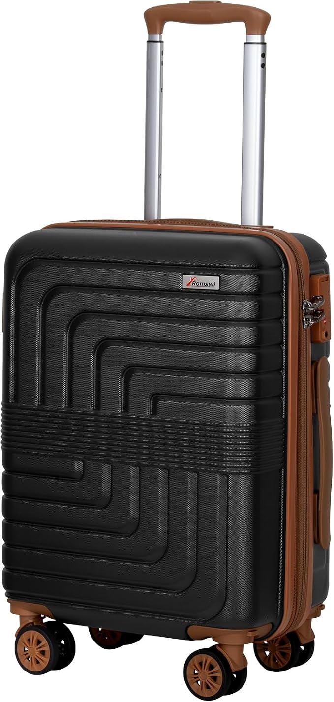 Romswi Expandable 20" Carry On Luggage, Hardshell Suitcase by Romswi