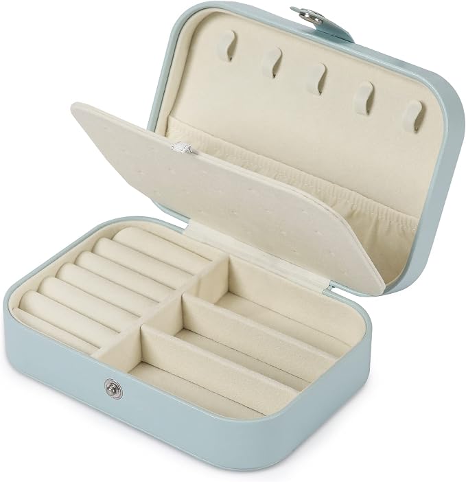 Travel Jewelry Box, PU leather Small Jewelry Organizer - Image 7