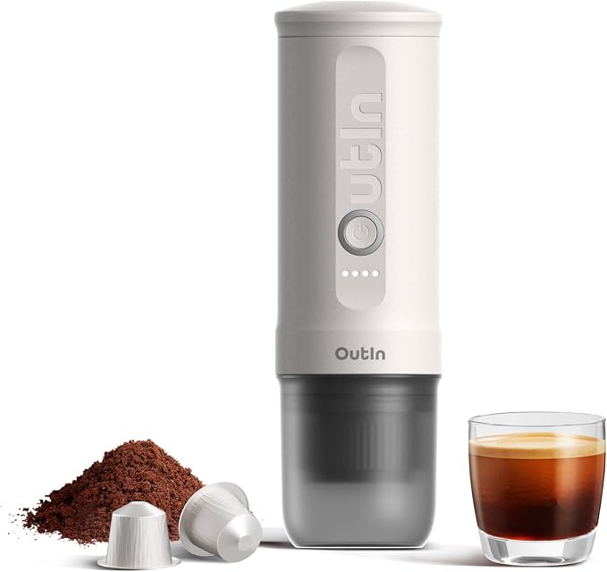 OutIn Nano Portable Electric Espresso Machine, Travel Coffee Maker by YourPersonalMobileCoffeeStation