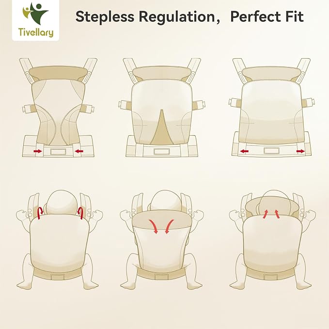 Reversible Baby Carrier – Black Solid & Houndstooth; Lightweight & Breathable - Image 6
