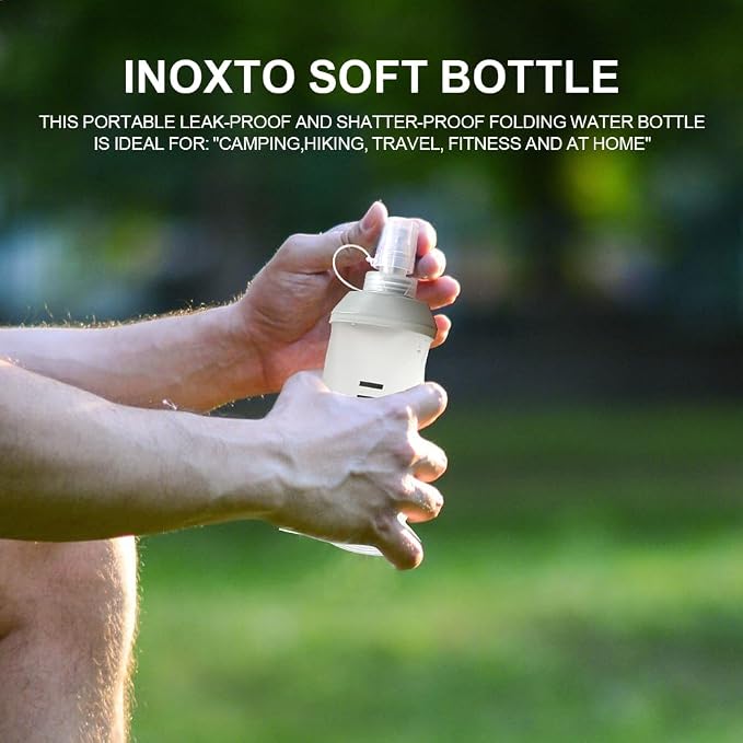 INOXTO Soft Flask, Collapsible Soft Water Bottles - Image 2