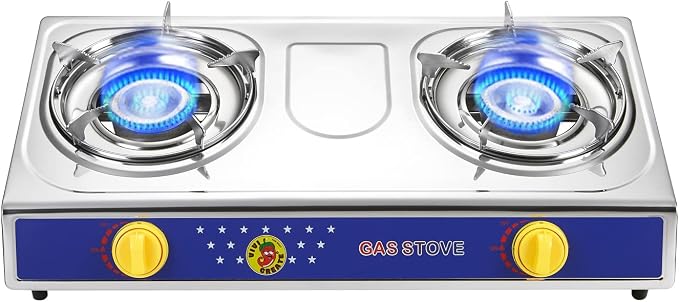 Vivicreate 2 Burner Propane Gas Stove Outdoor Cooking Portable Double Burner - Image 5
