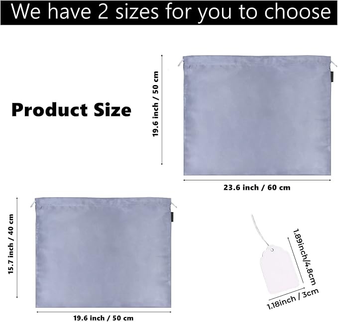 6 Pack Dust Bags for Handbags Silk Dust Cover Bag for Handbags Purses Shoes - Image 3