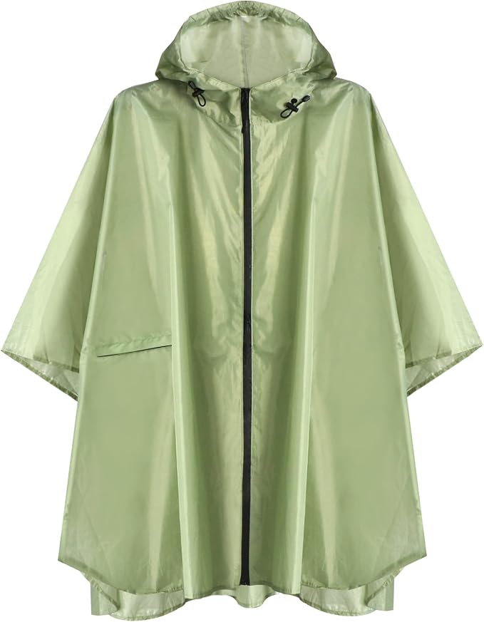ANYOO Waterproof Rain Poncho Lightweight Reusable Hiking Hooded Coat Jacket by Anyoo
