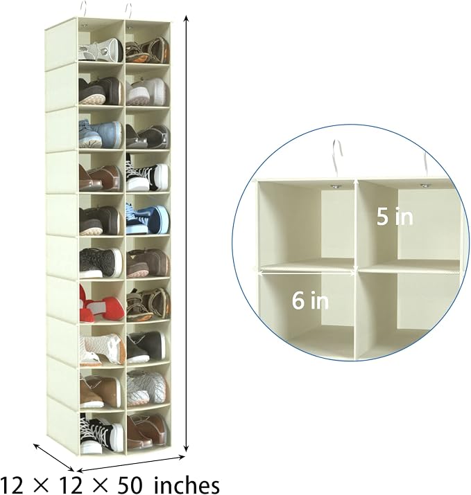 coastal rose Hanging Shoe Organizer - Image 3