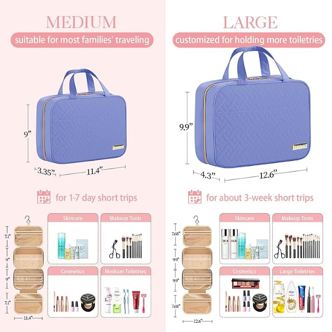HOTOR Travel Toiletry Bag w/Hanging Hook - Image 3