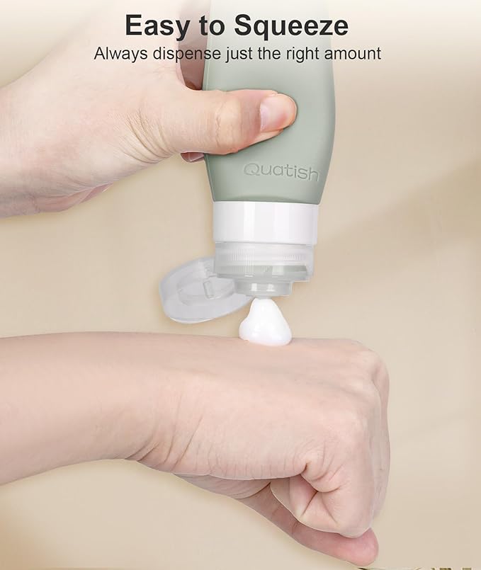 Quatish Travel Bottles for Toiletries, Original Patented Leak Proof Travel Size - Image 4