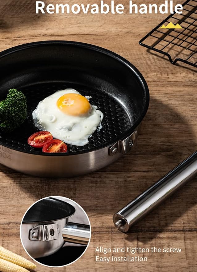 304 Stainless Steel Camping Cookware Set, Pots and Pans - Image 7