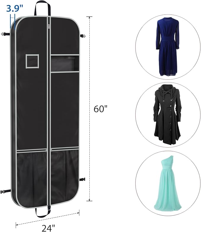 Zilink Upgrade 60" Garment Bag for Long Coat, Gown and Choir Robe - Image 3