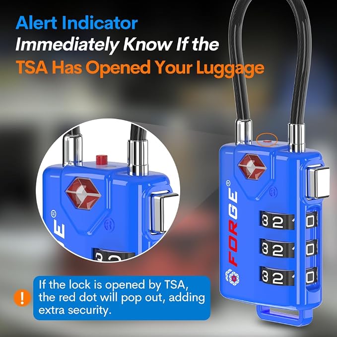 Bright Colors, TSA Approved Luggage Locks 4 Pack, Re-settable Combination - Image 5