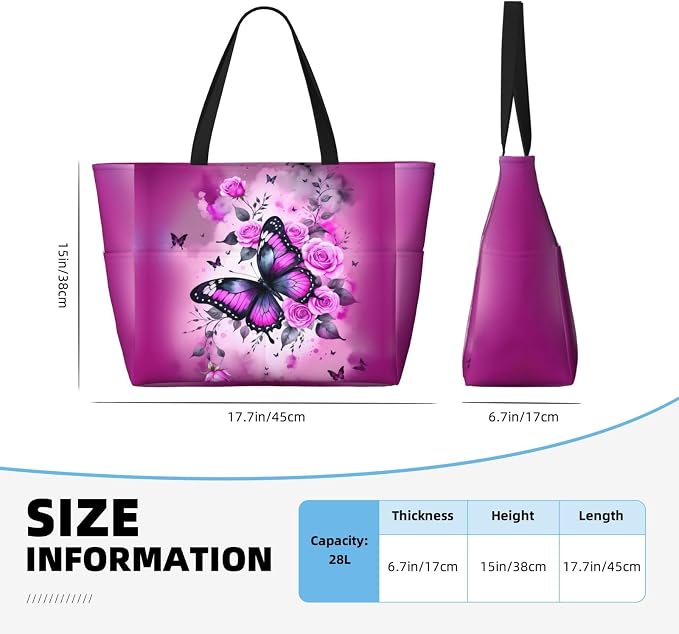 Beach Bag for Women Beach Tote Bag Waterproof Sandproof Large Bags - Image 4