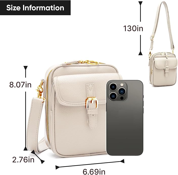 1060 Leather Crossbody Bags for Women Anti-Theft Vegan Purse - Image 7