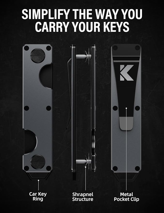 Key Organizer Key Holder Compact Key Case Minimalist Metal Key Chain Key Holder - Image 2