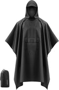 iCreek Hooded Rain Poncho with Pocket Waterproof Lightweight Unisex Raincoat by iCreekoutdoor