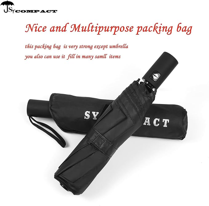 SY COMPACT Umbrella Automatic Travel Waterproof Light Folding Umbrellas Easy - Image 4