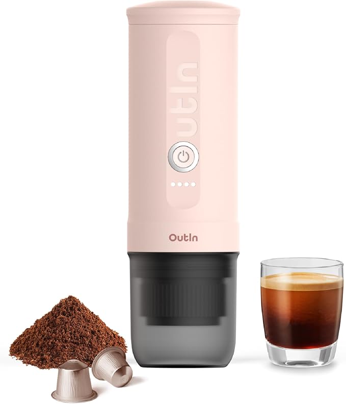 OutIn Nano Portable Electric Espresso Machine, Travel Coffee Maker by YourPersonalMobileCoffeeStation