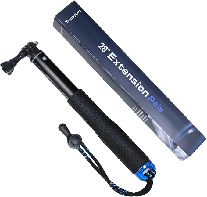 28” Extension Selfie Stick Compact Handle Grip Adjustable Pole Waterproof - Image 6