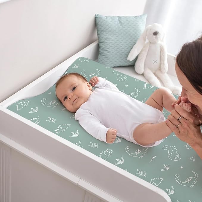 BROLEX Changing Pad Covers for Baby: Boy Girls Ultra Stretchy Soft 2 Pack - Image 4