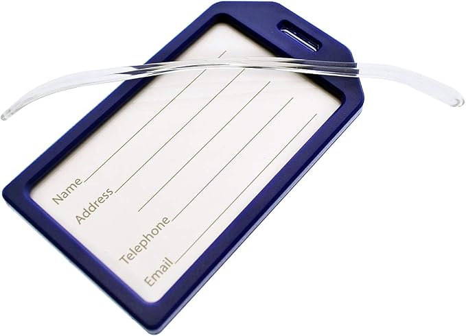5 Pack of Premium Rigid Airline Luggage Tag Holders - Image 5