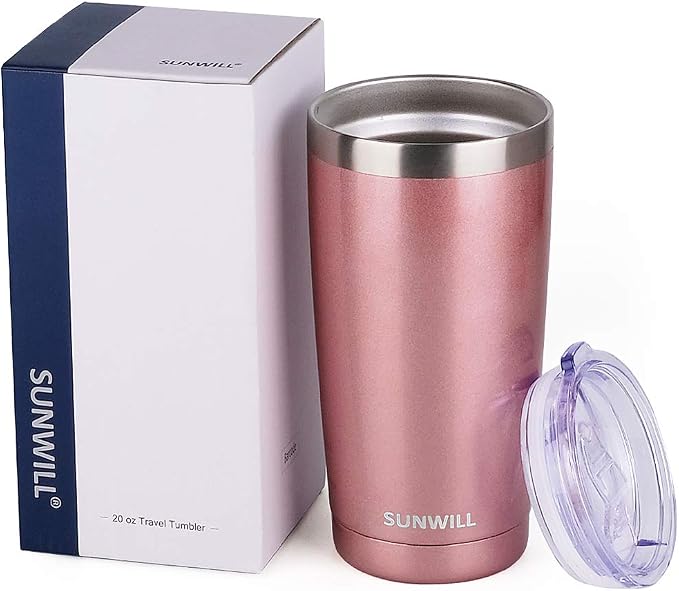 SUNWILL Travel Coffee Tumbler 20 oz, Insulated Mug - Image 4