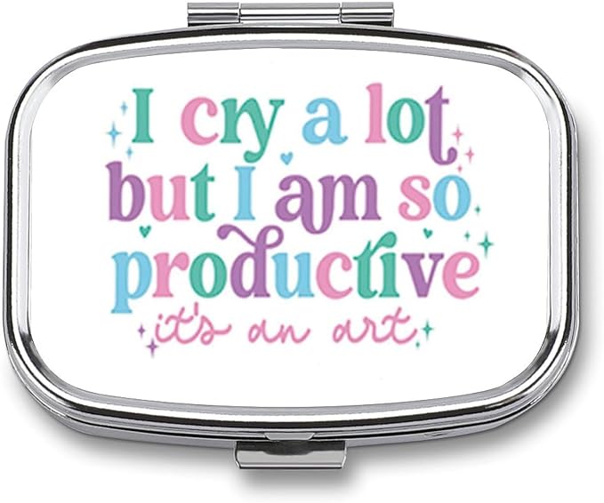 Metal 2 Compartment Pill Organizer Travel Friendly Portable Compact Pill Box by Choosetheproductsyoulike