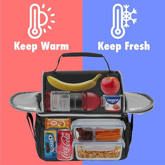 opux Lunch Box for Men, Adult Lunch Box Cooler, Insulated Lunch Bag Women - Image 2