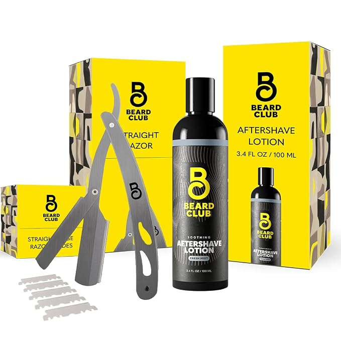 Beard Club Straight Razor for Men & Aftershave for Men – Soothing After Shave by TheBeardClub