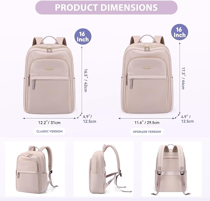 Hiking Travel Backpack for Women Casual Business Weekender Multilayer Laptop Bag - Image 5