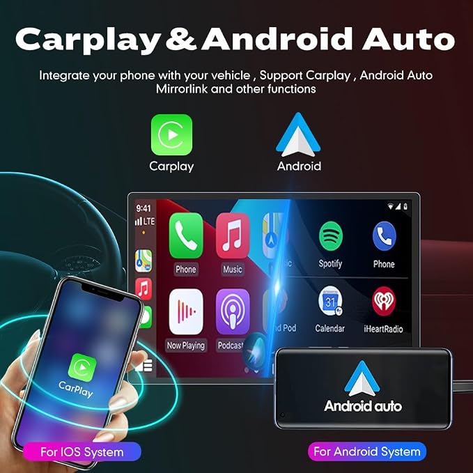 Kunfine CarPlay Android Auto Navigation Stereo GPS Radio Reverse Camera Display - Image 2