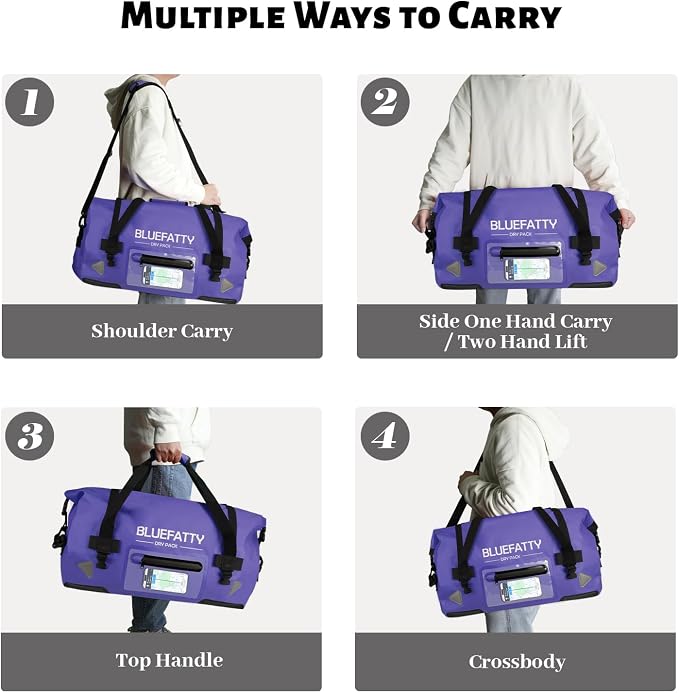 Waterproof Motorcycle Duffel Bag Roll Top Dry Duffel Bag - Image 5