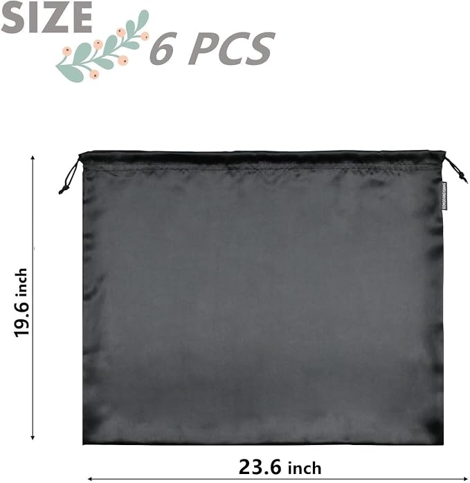 6 Pack Dust Bags for Handbags Silk Dust Cover Bag for Handbags Purses Shoes - Image 5