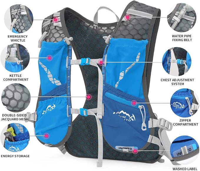 Running Hydration Vest for Men Women Water Backpack for Running 3L Running - Image 4