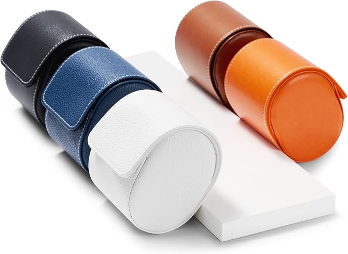 Oirlv Luxury Leather Travel Watch Case Portable Jewelry Watch Storage Roll - Image 9